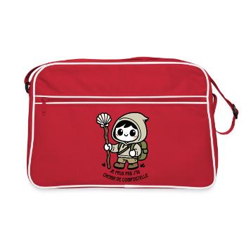 Je peux pas j'ai chemin de compostelle - Sac Retro - rouge/blanc - Devant