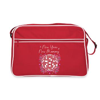 Gender Reveal Silvester - Retro Tasche - Rot/Weiß - Vorne