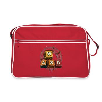 WASD Gaming Keys - Cadeau Gamer Drôle - Sac Retro - rouge/blanc - Devant