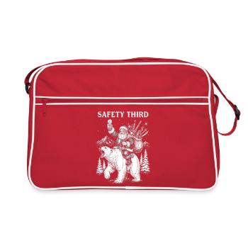 Sécurité Troisième Coffre-fort de Noël sarcastique drôle - Sac Retro - rouge/blanc - Devant