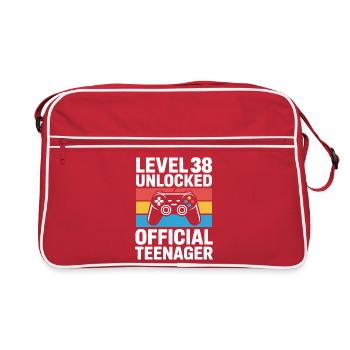 Level 38 Unlocked Teenager - Retro Bag - red/white - Front