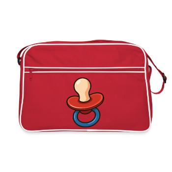 Sucette Dessin Animé Jouet Bébé - Sac Retro - rouge/blanc - Devant