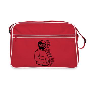 Karl Marx Fun Design Karl Mags Satt - Sac Retro - rouge/blanc - Devant