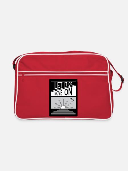 Laissez tomber. Passe à autre chose. - Sac Retro - rouge/blanc - Devant