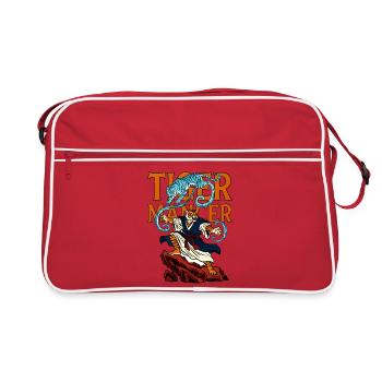 Tiger Mancer Mystic Warrior with Spirit Tiger - Retro Bag - red/white - Front