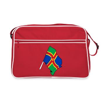 Design – Flag of Lincolnshire - Retro Bag - red/white - Front