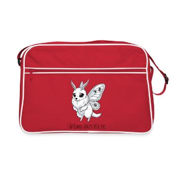 Un papillon étrange mais mignon du 8e anniversaire - Sac Retro - rouge/blanc - Devant