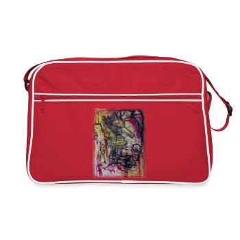 Seepferdchen - Retro Tasche - Rot/Weiß - Vorne