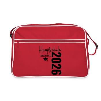 Hauptschulabschluss 2026 - Hauptschule Abschluss - Retro Bag - red/white - Front