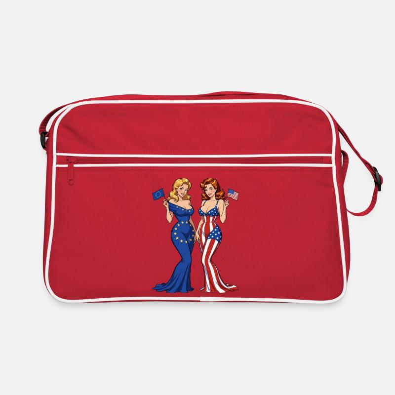 Patriotic Duo EU vs US Retro Bag