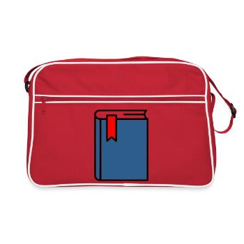 Thick Book Bible Hardcover Journal - Retro Bag - red/white - Front