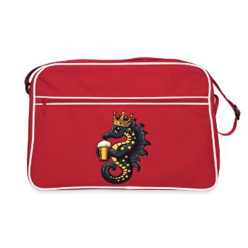 Seahorse Beer King - Retro Bag - red/white - Front