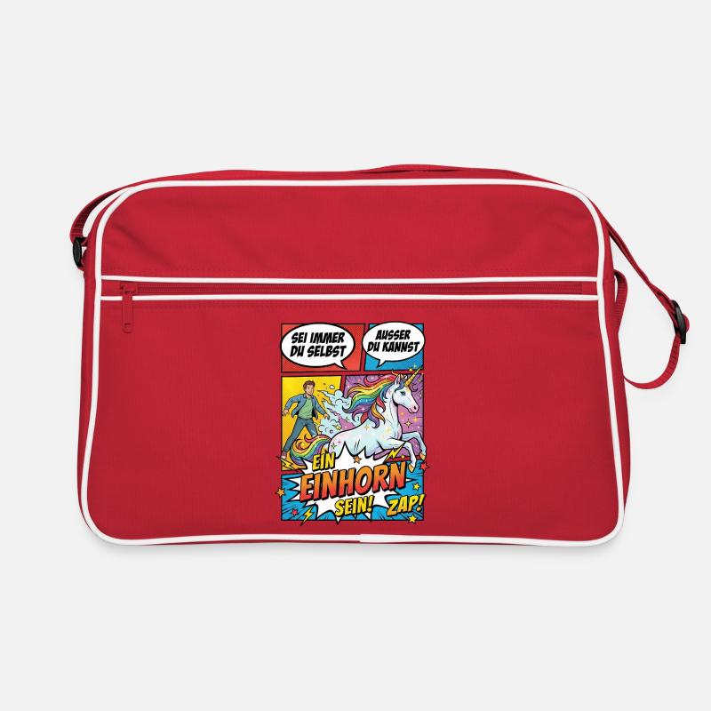 Einhorn Power im Pop-Comic Retro Tasche