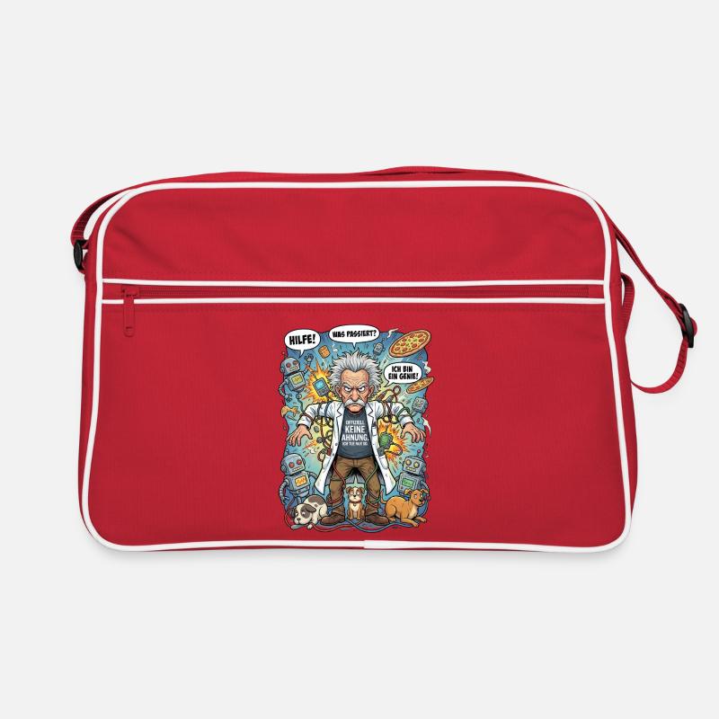 Genius in chaos: Einstein and robots Retro Bag