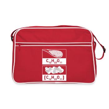 Chimie des formules structurales, science du laboratoire de physique - Sac Retro - rouge/blanc - Devant