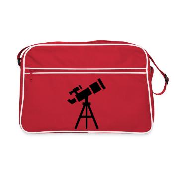 Telescope Silhouette Stars - Retro Bag - red/white - Front