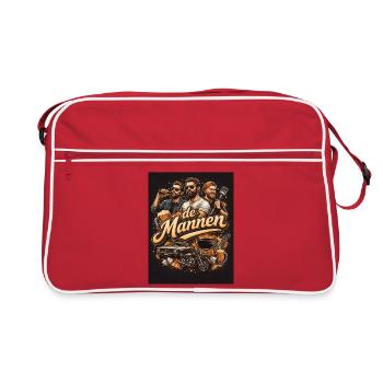 Le barbecue masculin et les vélos - Sac Retro - rouge/blanc - Devant