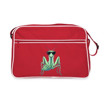 Praying Mantis Kung Fu Martial Arts - Retro Bag - red/white - Front