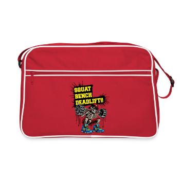 SquadBankKreuzheben - Retro Tasche - Rot/Weiß - Vorne