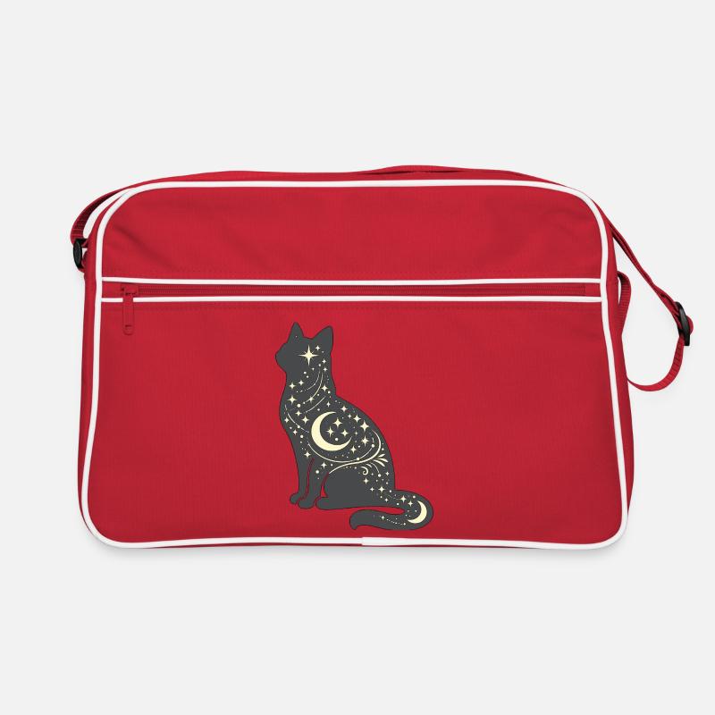 Moon Star Cat Silhouette Retro Bag