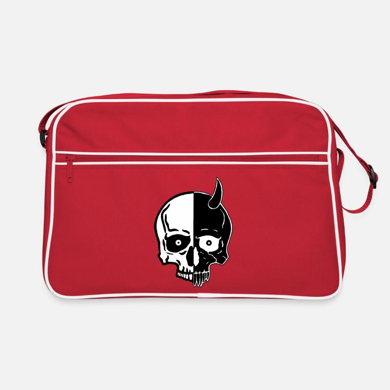 Schädel und Dämon Yin und Yang Retro Tasche