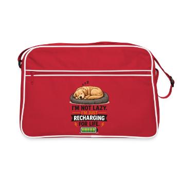 Recharge Mode: Sleepy Pup - Retro Bag - red/white - Front