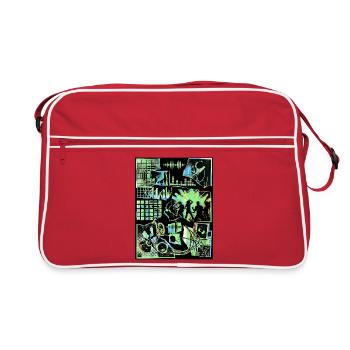Electro Party Vintage - Retro Tasche - Rot/Weiß - Vorne