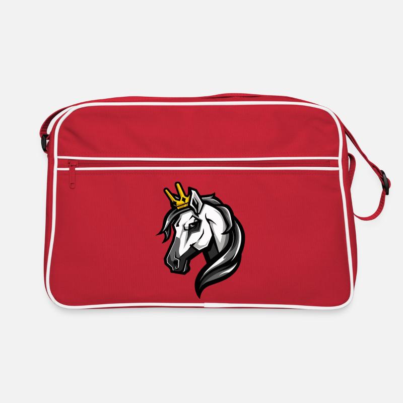 Pferd Kopf Krone Retro Tasche