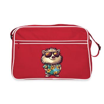 Vacances de bandes dessinées du hérisson - Sac Retro - rouge/blanc - Devant