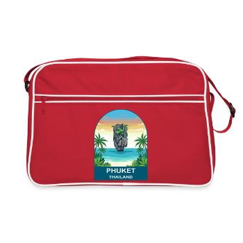 Phuket Thailand James  Bond Island Travel Design - Sac Retro - rouge/blanc - Devant