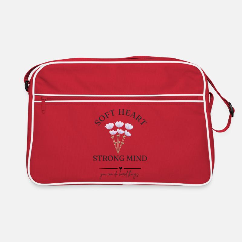 Weiches Herz Starker Geist Blumen Retro Tasche