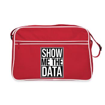 Show Me The Data Funny Nerd Analyst Sarcastic - Retro Bag - red/white - Front
