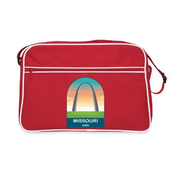 Missouri USA Vintage-Reiseplakat-Kunst - Retro Tasche - Rot/Weiß - Vorne