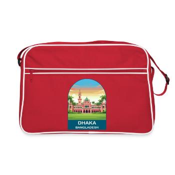 Dhaka Bangladesh Ahsan Manzil Vintage Travel Poste - Retro Bag - red/white - Front