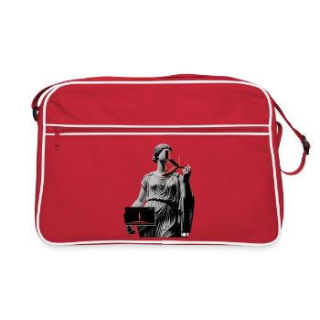 Antiquité glitchée : Étapes de présence - Sac Retro - rouge/blanc - Devant