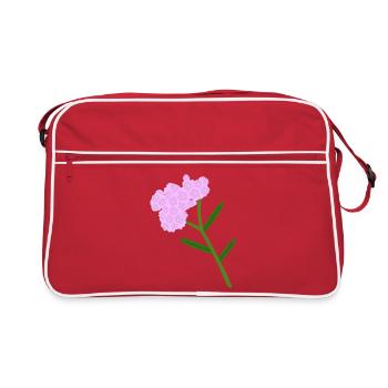 Grappe de fleurs d’achillée pastel - Sac Retro - rouge/blanc - Devant