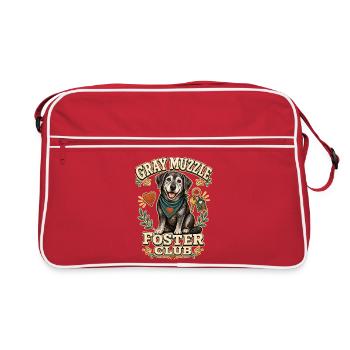 GRAY MUZZLE FOSTER CLUB Dog - Retro Bag - red/white - Front