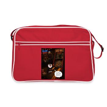 Beak contre Fudge U – Champion du barreau universitaire Penguin - Sac Retro - rouge/blanc - Devant