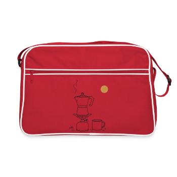 Le café dans la nature - Sac Retro - rouge/blanc - Devant
