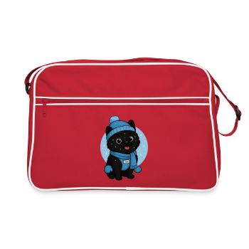 Kuschelhund Winterzauber - Retro Tasche - Rot/Weiß - Vorne