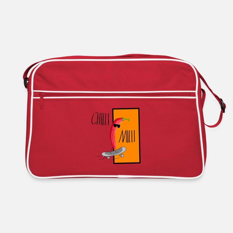 Chilli Milli 3D - Retro Tasche - Rot/Weiß