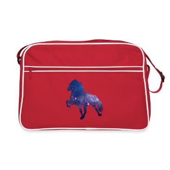 Islandpferd Space1 - Retro Tasche - Rot/Weiß - Vorne