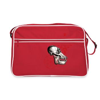 lunar australpithecus - Retro Bag - red/white - Front