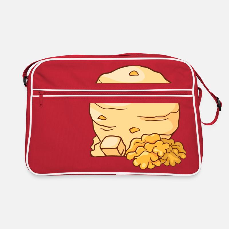 Walnuss Eis Speiseeis Eiskrem Eiscreme Kugeleis Retro Tasche