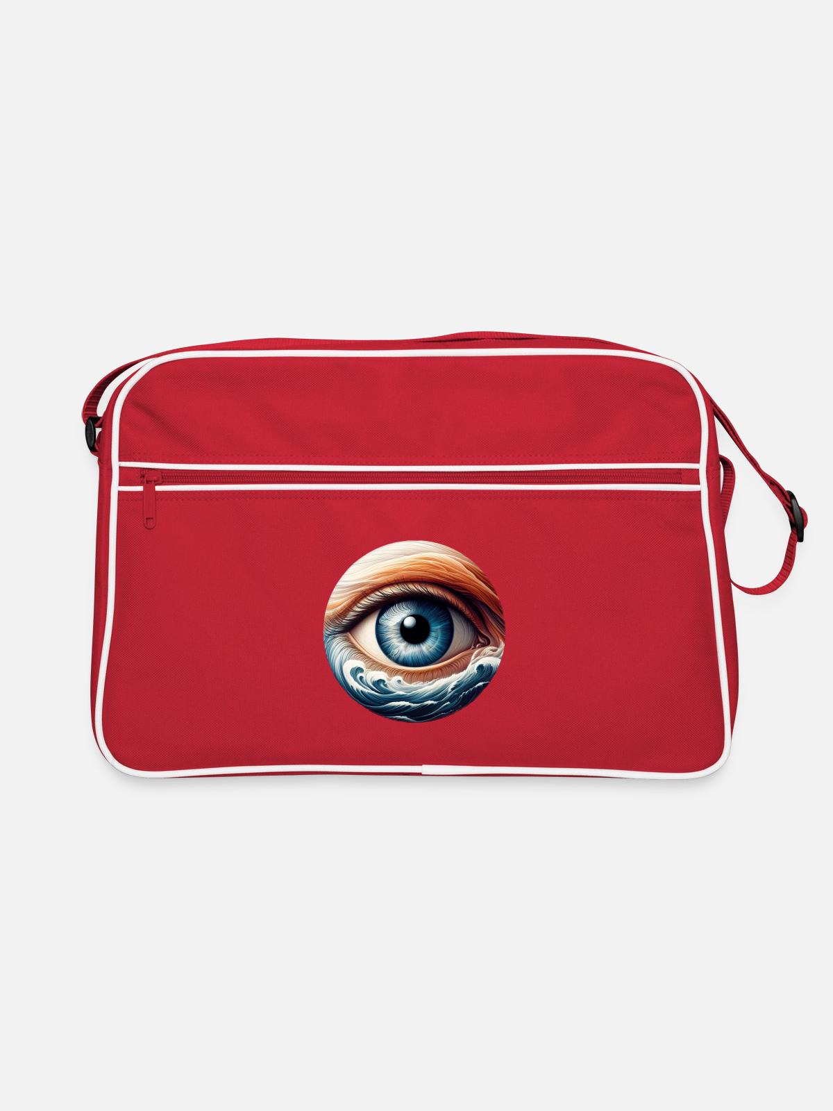 L’œil de marée - Sac Retro - rouge/blanc - Devant