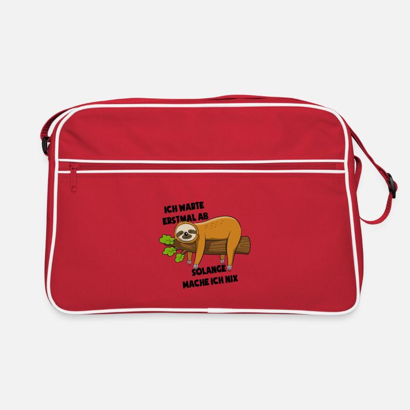 Faultier Ich warte erstmal ab solange mach ich nix Retro Tasche