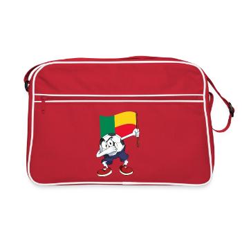 Bénin tamponnant Football - Sac Retro - rouge/blanc - Devant