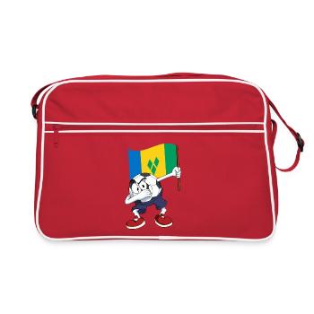 Saint-Vincent-et-les Grenadines tamponnant Football - Sac Retro - rouge/blanc - Devant