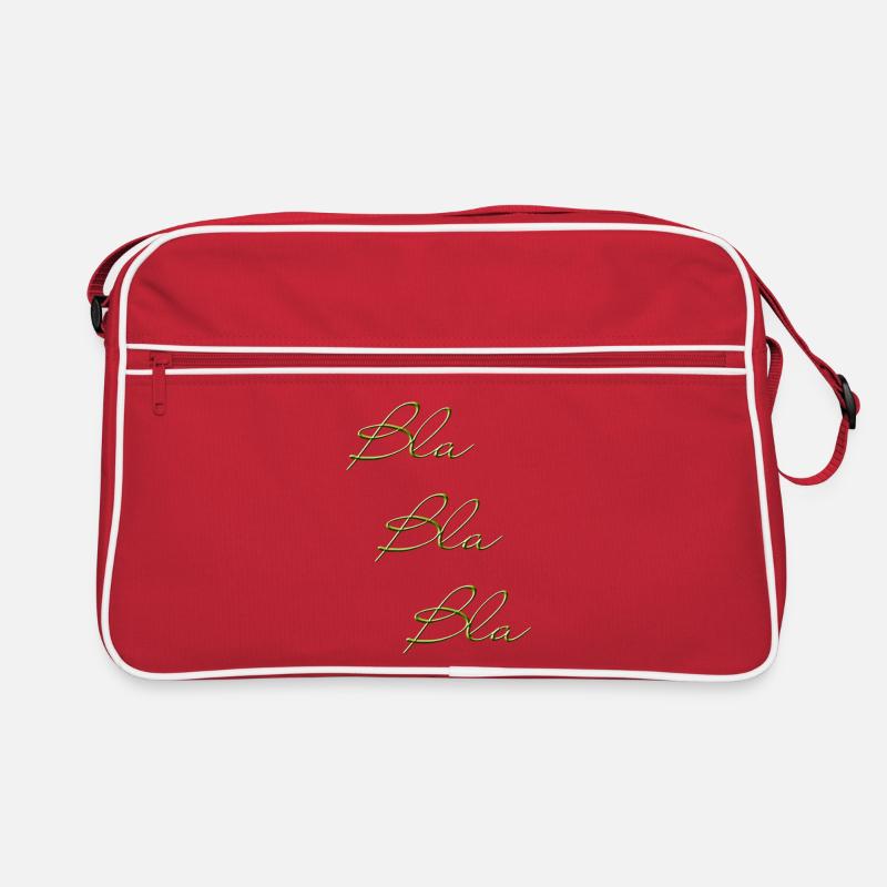 Bla Bla Dreifach Grüner Script Retro Tasche