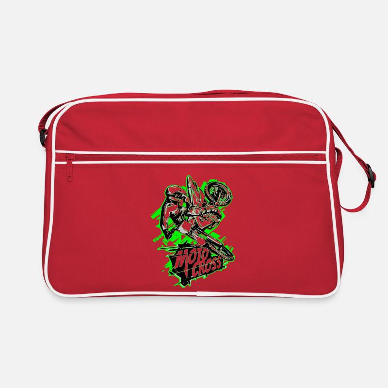 Motocross - Retro Tasche - Rot/Weiß